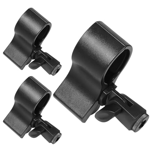 Furtryvl Mikrofon-Clip für Ständer, Mikrofon-Zubehör, 3-teilig, rutschfest, tragbar, Adapterverlängerung für Streaming, Sport, Interview, Aufnahme, professionell