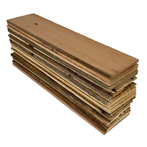 Mixed Scrap Wooden Plank Bundle (12” x 3”) – Raw & Reclaimed Wood for DIY, School Projects, or Decoration – Wooden Slats – 2 lb Unfinished Wood for Crafts