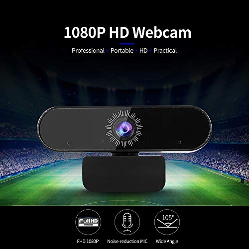 1080P 2MP Wide-angle Webcam, USB Plug & Play Noise,Microfone de redução,para mesa de trabalho para l