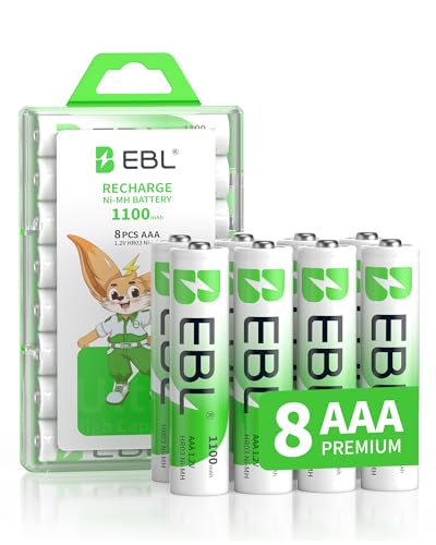 EBL 8 Pack AAA Ni-MH Rechargeable Batteries AAA Batteries ProCyco...