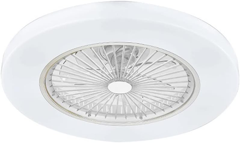 2.4G Remote Control Home Circular Indoor Ceiling Fan with Light Adjustable Brightness/air Volume Low Profile Ceiling Fan Flush Mount Concealed bladeless Suitable for Living Room Office