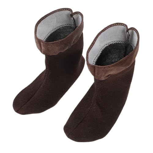TOYANDONA Calcetines de forro polar para hombre y mujer, zapatos interiores cálidos repelentes al agua para botas de invierno, talla 43-45, aislamiento de felpa para botas de goma y botas de