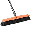 18inch Push Broom Outdoor – Heavy Duty Broom for Driveways, Sidewalks, Patios and Deck Cleans Dirt, Debris, Sand, Mud…
