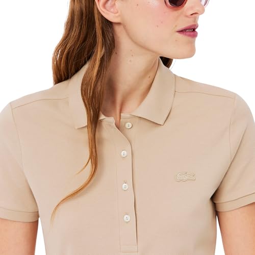 Image of Lacoste Women's Slim Fit Stretch Petit Pique Polo Dress