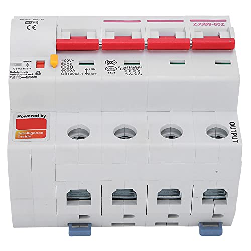 Disjoncteur WiFi 4P 20A en matériau ignifuge PA66 pour tableau électrique