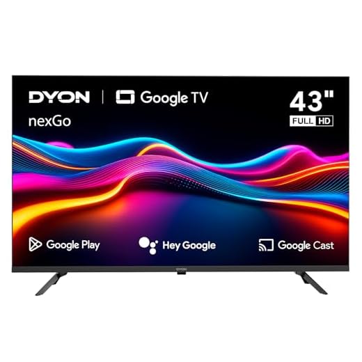DYON nexGo 43F Smart TV – 43 Zoll (108 cm) Full HD Google TV mit Sprachsteuerung, Google Assistant, Play Store, Chromecast, Triple Tuner, Netflix, Prime Video & YouTube [Modell 2025]