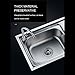 OVOPAN Free Standing Stainless Steel Utility Sink Single Bowl, Restaurant Kitchen Sink with Faucet Durable Washing Hand Basin with Workbench, for Indoor Outdoor Laundry Garage 39.4in/100cm LeftBasin