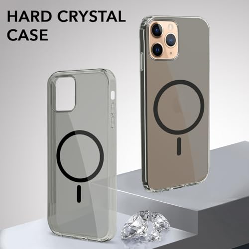 Image of Jkobi Lifetime Anti-Yellow MagSafe Compatible Clear Back Cover Case for Apple iPhone 11 Pro Max (Sleek Hard Crystal | Shockproof and Camera Protection)