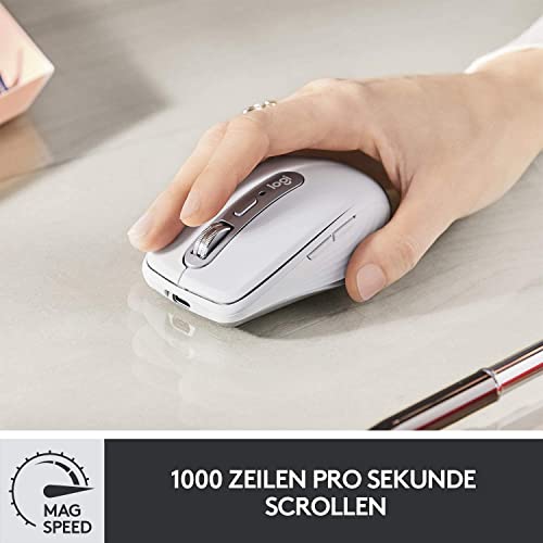 Logitech MX Anywhere 3 für Mac, kabellose Maus mit MagSpeed Technologie