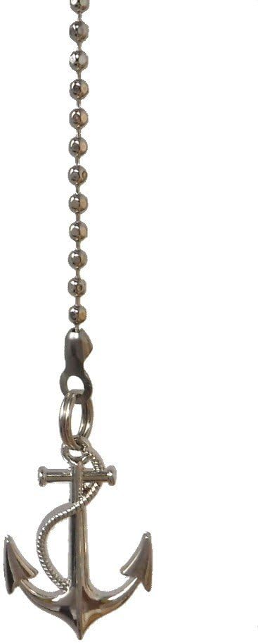 Nautical sea shore Beach theme MINI Ceiling Fan Pull light Chain extender - 6"L chain (Anchor 1.5"H)