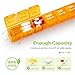 AUVON Moisture-Proof Monthly Pill Organizer, Large 28 Days Pill Box Case with Removable 4 Weeks Medication Organizer Rows, Travel-Friendly to Store Fish Oils, Vitamins, Supplements, Medications