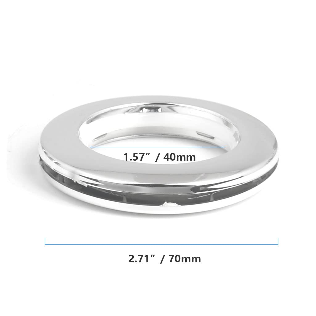 Image secondaire de Kit de 32 œillets en plastique pour rideaux - Diamètre 40 mm - Finition brillante
