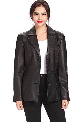 BGSD Women Crystal Lambskin Leather Blazer Jacket (Also available in Plus Size & Petite)3