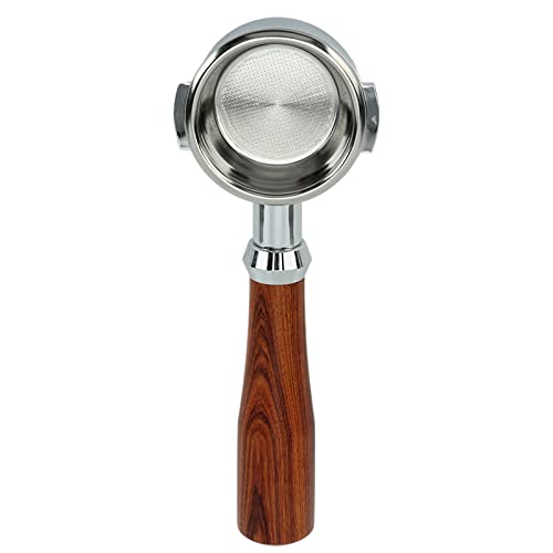 Saluaqui Portafiltro Sin Fondo E61 De 58 Mm, Doble Para Preparar Café Con Filtro De Una Sola Capa, Compatible Con Expobar, Rancilio, Para Profitec Go Secuoya E