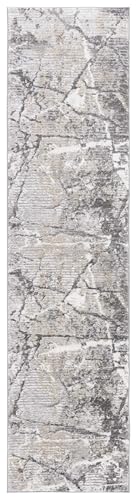 Tapete corredor SAFAVIEH Meadow gris claro y oscuro 2 x 8 pies