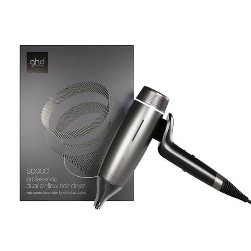 ghd Speed Ionic Hair Dryer in Titanium Black - Fast Quick Powerful Blow Dries with Control & No Heat Damage ghds Best Blow Dryer - for All Hair Types