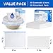 Kuvvfe 50 Pack Commode Liners with Super Absorbent Pad, Preventing Side Leakage, Applicable to Disposable Toilet Iiners for Adult Bedside Portable Toilet Chairs, Camping Toilet, Milk White