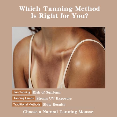 Self Tanning Mousse for Body – Lightweight Sunless Tanner for Natural Glow, Streak-Free Fake Tan, Fast-Drying, Transfer-Resistant, Easy Application for Beginners, 4.06 FL OZ