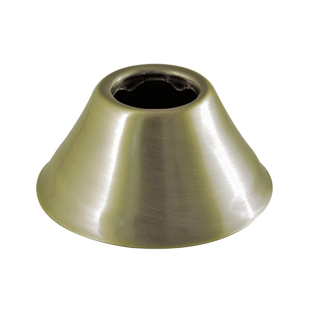Brida de campana FLBELL123 en latón envejecido para ocultar juntas de pared