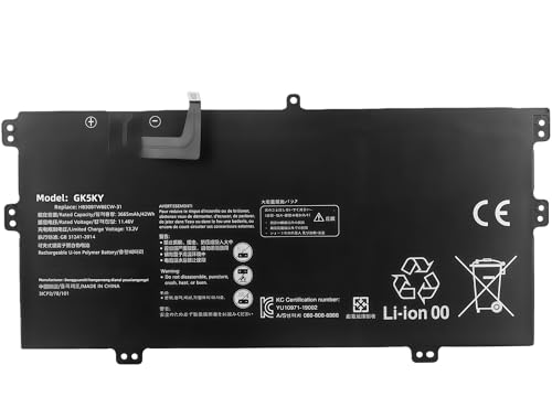 Jbery 42wh HB30B1W8ECW-31 Laptop Battery Replacement for Huawei MateBook X 2020 EUL-W19P Series High Performance