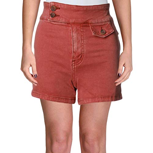 Free People Womens Sammi Retro Casual Denim Shorts, Red, 26 #TOP29