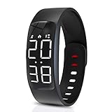 Yehtta Kids Fitness Tracker Smart Watch Bands Easter Gift for Kids Watch for Boys Pedometers for Walking Alarm Calorie Step Counter Wristband Child Sport Bracelet Black Fitness Activity Watch
