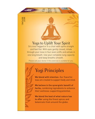 Yogi Sweet Tangerine Positive Energy, 16 Tea Bags, Packaging May Vary (Pack of 1)