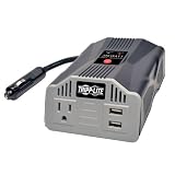  Tripp Lite 100 W Inversor de Corriente de Coche con 1 Salida y 2 USB Puertos de Carga, Auto Inverter, Ultra Compacto (pv100usb)
