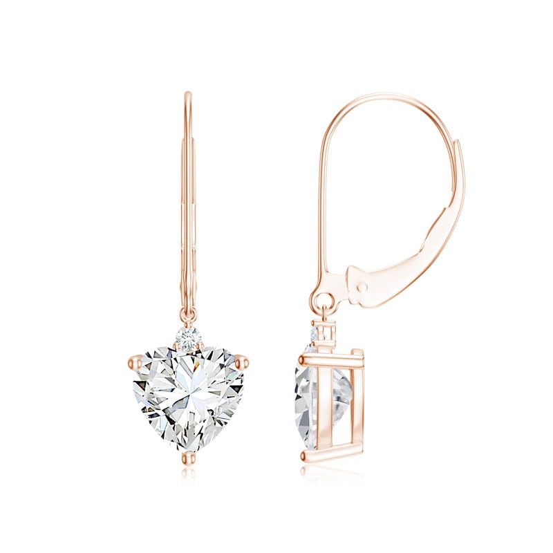 Goldhartz January Birthstone Amethyst Heart Dangle Earrings for Women & Girls, 18K Gold Micron Plated, Moissanite Leverback, 925 Sterling Silver, Gift for Her, 2 ct. Goldhartz January Birthstone Amethyst Heart Dangle Earrings for Women & Girls, 18K Gold Micron Plated, Moissanite Leverback, 925 Sterling Silver, Gift for Her, 2 ct.