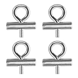 ShiFaKa 4 Stück Kederleiste Haken, Kederstopper 8-10mm Stopper, Edelstahl Markisenhaken für Kederschiene Zubehör für Camping Zelt Boot Caravan Campervan Wohnwagen Wohnmobil zubehörs