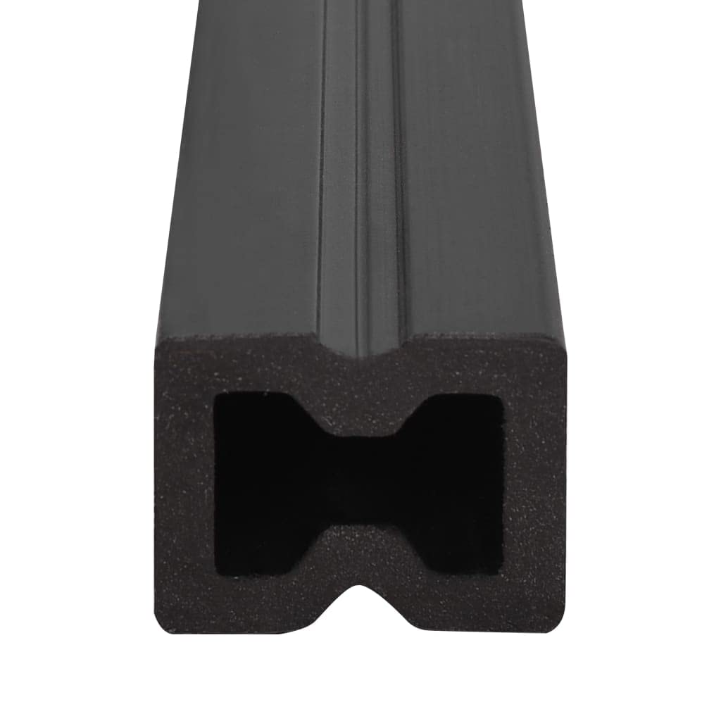 Lot de lames de terrasse WPC avec accessoires marron gris 10 m² 2,2 m de long, 23 mm d'épaisseur, lames de co-extrusion pour balcon, piscine, imperméables et durables avec structure en bois