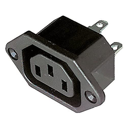 Presa Di Alimentazione Ac Tripolare Vde C13 Da Pannello, Fissaggio A Vite