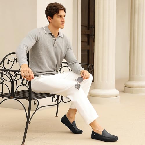 Image of Go Tour Men's Casual Leather Fashion Slip on Loafers Shoes