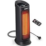 SÉCURITÉ : La grille métallique robuste, qui se situe devant l'élément chauffant en céramique, assure non seulement la sécurité nécessaire, mais offre également une protection anti-basculement et une protection anti-surchauffe. Avec seulement 40 dB, le chauffage colonne convient parfaitement pour votre travail à domicile.