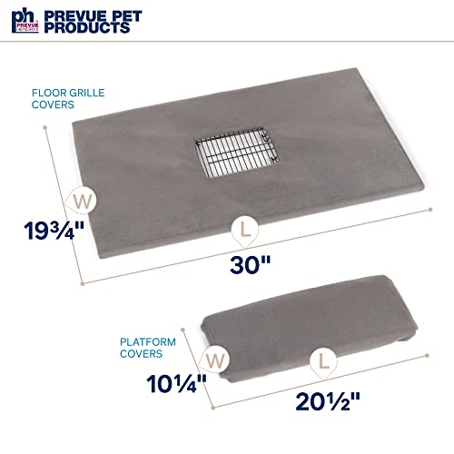 Image of Prevue Pet Products Ferret Cage Plush Fitted Grille and Platform Cover Set, Gray, 30.0 inch L x 20.0 inch W x 0.5 inch Th