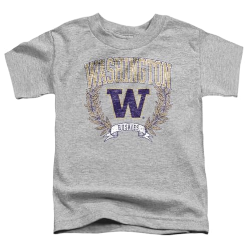 LOGOVISION University of Washington Laurels Dark Kids T Shirt (2) for Toddler Boys and Girls, Athletic Heather
