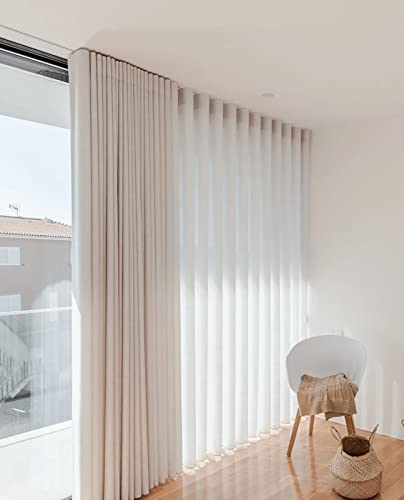 Rails de rideaux robustes à double rangée en aluminium pour plafond - 6