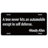 Eprocase License Plate Cover Drving Quotes Woody Allen Automotive License Plate Novelty Car Tag...
