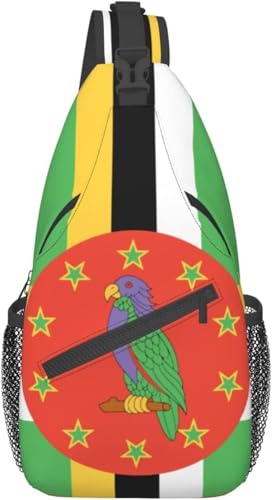 Mochila tipo bandolera unisex negra resistente y compacta