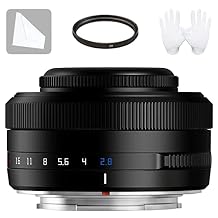 TTARTISAN 27mm F2.8 Auto Focus Lens, Compatible with Fujifilm X-Mount Cameras XS10 X-A5 X-A7 X-M1 X-M2 X-E4 X-T1 X-T10 X-T2 X-T20 X-T3 X-T4 X-T100 X-T200 X-T30 X-Pro1 X-Pro2 X-Pro3 X-E1(Black)