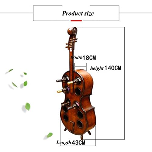 Soporte de vino madera forma violonchelo 20x16x60cm miniatura 6