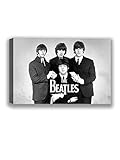 Beatles Black and White Canvas Photo Art Beatles Canvas Wall Art Monochrome Decor for Home Vintage...