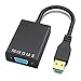 USB to VGA Adapter,ABLEWE USB 3.0/2.0 to VGA Multi-Display Converter Support Resolution 1080p for Win 7/8/8.1/10