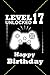 Produktbild Level 17 Unlocked Happy Birthday Notebook Souvenir: Video Game Birthday Journal Diary Notebook Graphic Design |120 Blank Ruled Pages 6x9 inch | Great ... | 17th Birthday Gamer Gift | Gaming journal