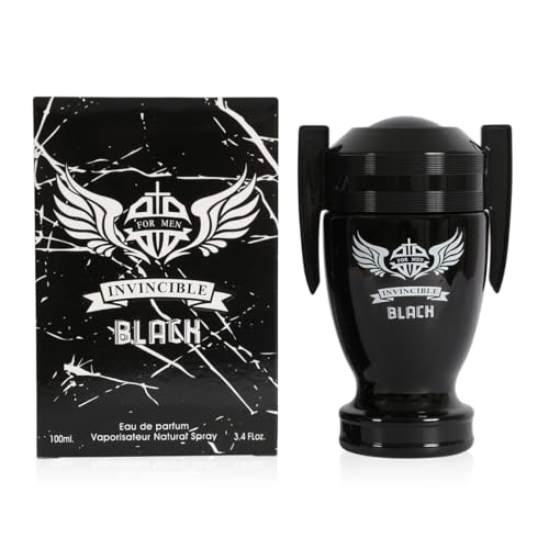 Invincible Black Spray Cologne - Eau De Parfum for Men - 3.4 fl.oz