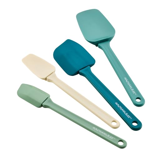 Rachael Ray Kitchen Tools: Essential Utensils for Every Home Chef 4 Rachael Ray Tools and Gadgets Kitchen Utensil Set, Small and Medium Spatulas and Scooped Spoonulas, 4 Piece Set - Multi-Color, Sage, Almond, Agave and Marine Blue