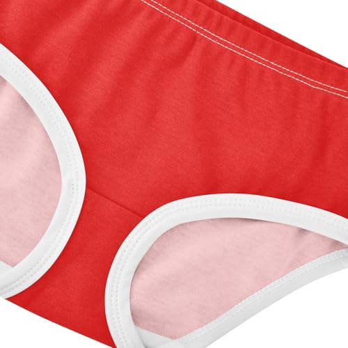 Joisal Cotton Toddler Underwear Floral Strong Red Cute Panties Girl Cartoon Kids Undies Briefs 2t4