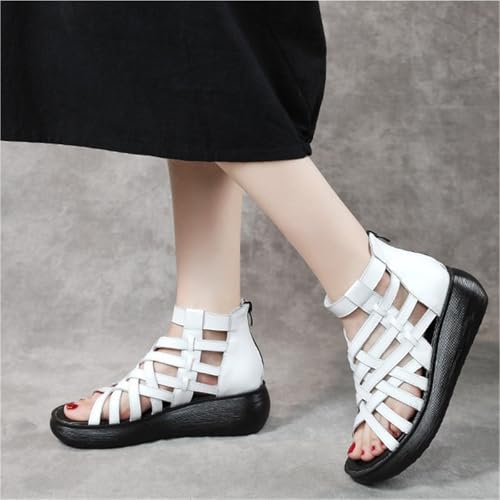 Shoes Wedges Sandals Vintage Open Toe Cross Platform3