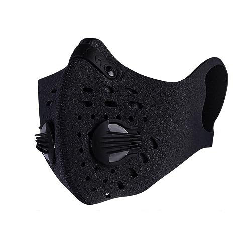 Máscara de máscara de Polvo de Carbono Activado Anti Pollen Alergens Face Mask para Correr en Bicicleta al Aire Libre Negro