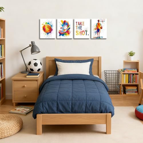 Image of Frimeeme Framed Inspirational Basketball Canvas Wall Art Prints